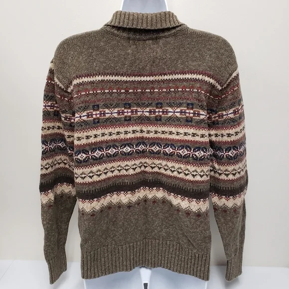 Tiara International Womens Full Zip Sweater Jacket Fair Isle Size Medium - Picture 3 of 8